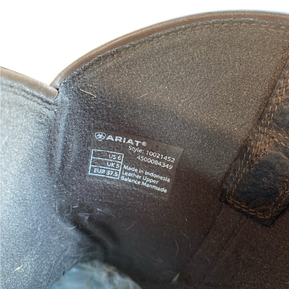 Ariat Square Toe Leathers Boots Men’s Size 6 - Picture 6 of 6